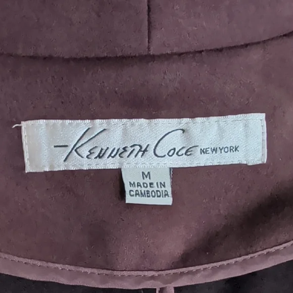 Kenneth Cole Deep Purple Suede Vest - Picture 7 of 11